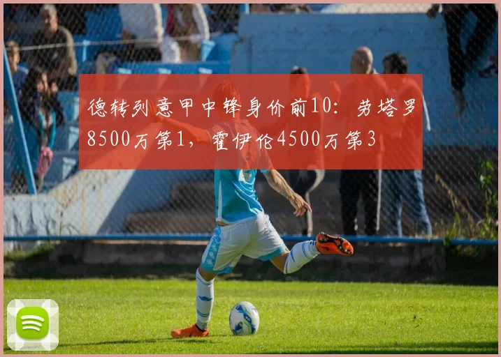 德转列意甲中锋身价前10:劳塔罗8500万第1,霍伊伦4500万第3